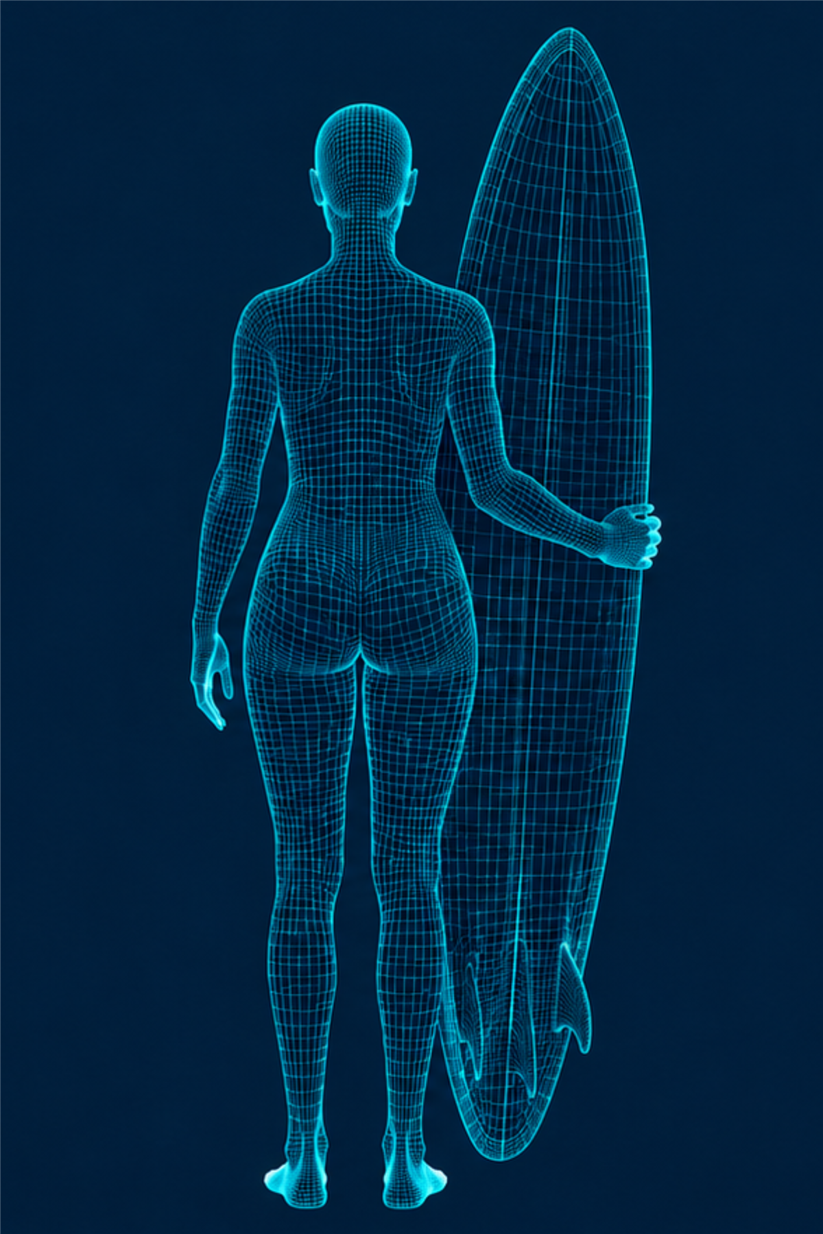 3D Mesh Surfer Graphic